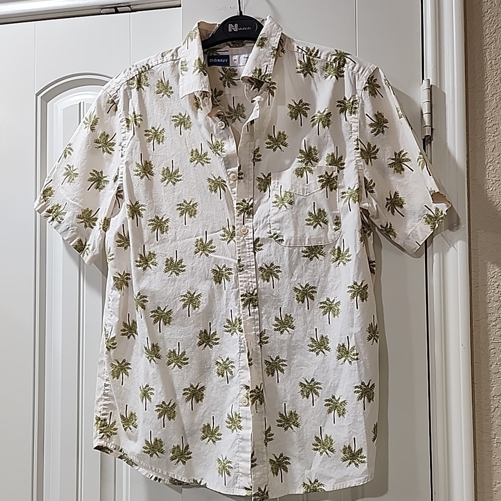 Old Navy Palm Tree Print Casual Shirt